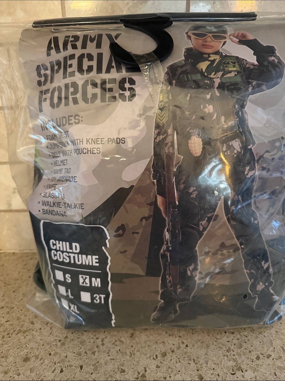 Halloween Costume Army Special Forces Kids Camo Costume - Green